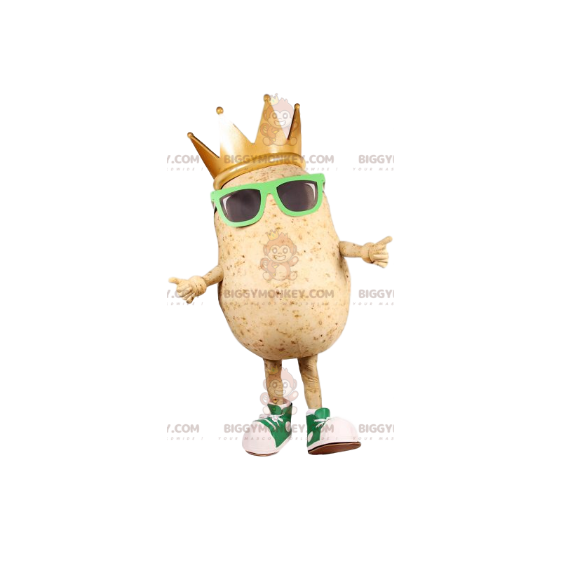 Traje de mascote Potato BIGGYMONKEY™ com óculos de sol –