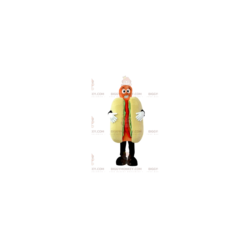 BIGGYMONKEY™ Hot-Dog-Ketchup und Senf-Maskottchen-Kostüm.