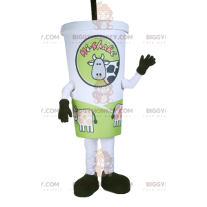 Kostým maskota Milkshake BIGGYMONKEY™. kostým mléčného koktejlu