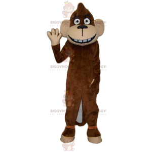Divertente costume mascotte da scimmia marrone BIGGYMONKEY™.