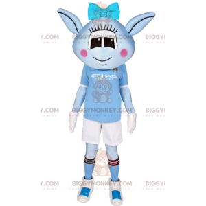 Disfraz de mascota Little Blue Alien BIGGYMONKEY™ en ropa