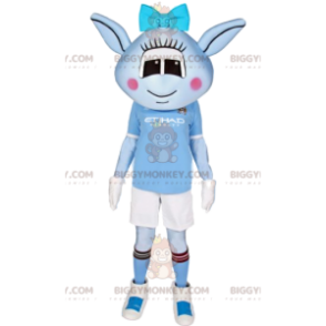 Costume de mascotte BIGGYMONKEY™ de petite extraterrestre bleue