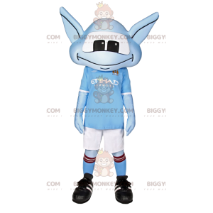 Little Blue Alien BIGGYMONKEY™ Mascot Costume In Sportswear –