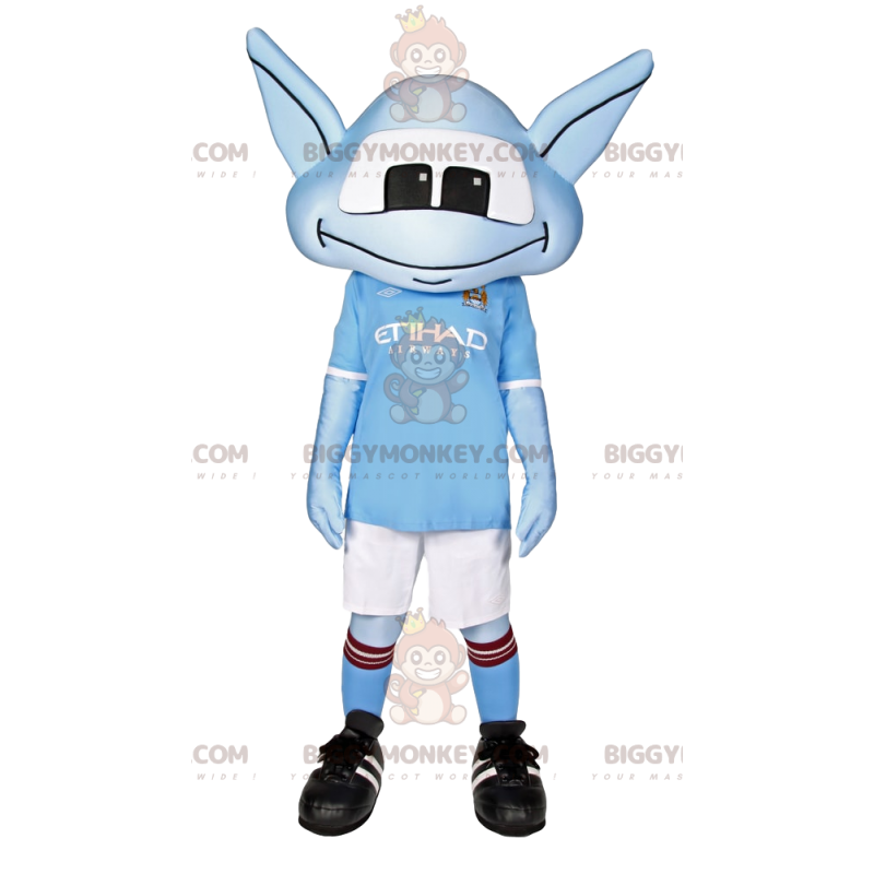 Little Blue Alien BIGGYMONKEY™ Mascot Costume In Sportswear –