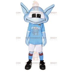 Little Blue Alien BIGGYMONKEY™ Mascot Costume In Sportswear –