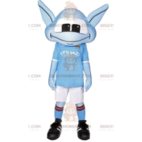 Little Blue Alien BIGGYMONKEY™ Mascot Costume In Sportswear –