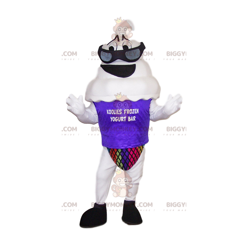 Frozen Yogurt BIGGYMONKEY™ Mascot Costume. Frozen yogurt