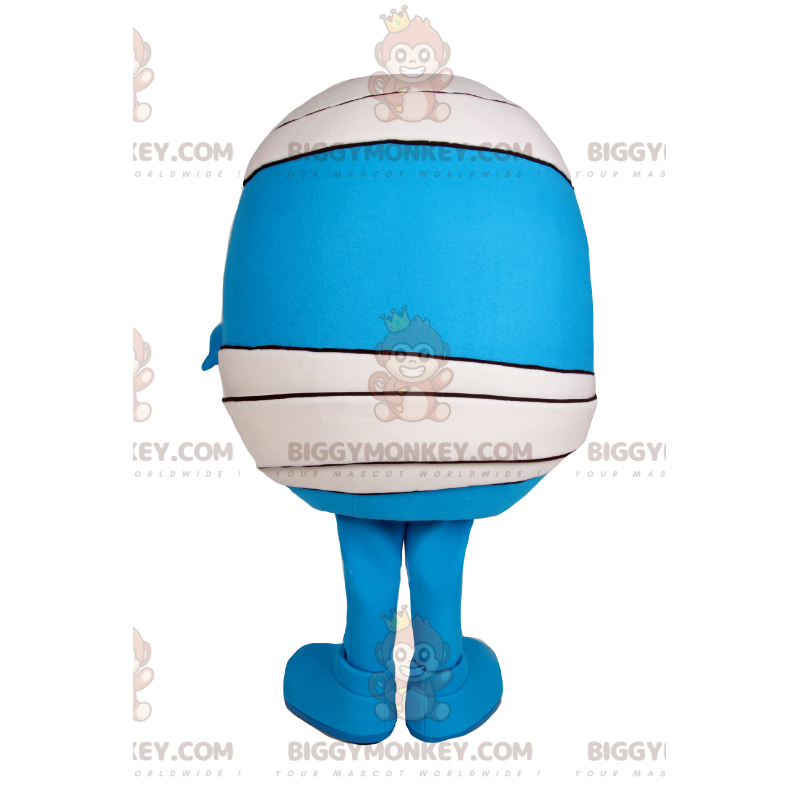 BIGGYMONKEY™ Kleines rundes blaues Männchen-Maskottchen-Kostüm