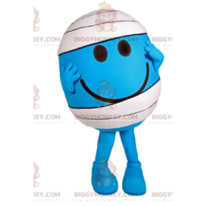BIGGYMONKEY™ Kleines rundes blaues Männchen-Maskottchen-Kostüm