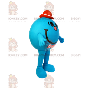 Costume de mascotte BIGGYMONKEY™ de petit bonhomme bleu et rond