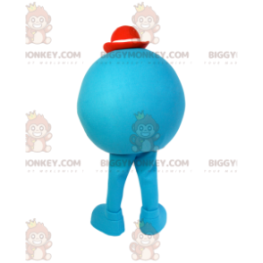 BIGGYMONKEY™ Maskottchenkostüm Kleiner runder blauer Mann mit
