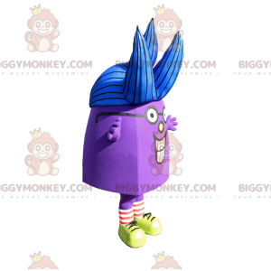 BIGGYMONKEY™ Mascot Costume Purple Character with Blue Hair -