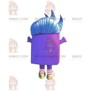 BIGGYMONKEY™ Costume da mascotte Personaggio viola con capelli