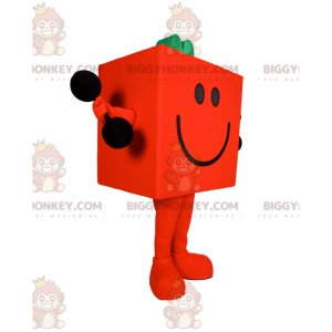 Oranje Cube Man BIGGYMONKEY™ mascottekostuum - Biggymonkey.com