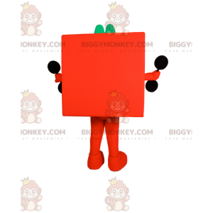 Orange Cube Man BIGGYMONKEY™ maskotkostume - Biggymonkey.com