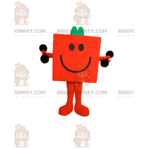 Orange Cube Man BIGGYMONKEY™ maskottiasu - Biggymonkey.com