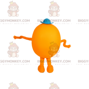 Costume de mascotte BIGGYMONKEY™ de bonhomme rond et jaune avec