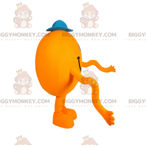 BIGGYMONKEY™ mascottekostuum ronde gele man met lange armen -