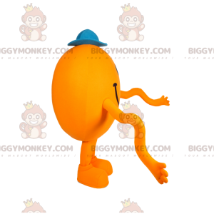 Traje de mascote BIGGYMONKEY™ homem amarelo redondo com braços