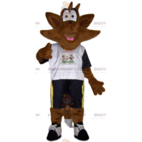 Costume da mascotte riccio marrone BIGGYMONKEY™ in