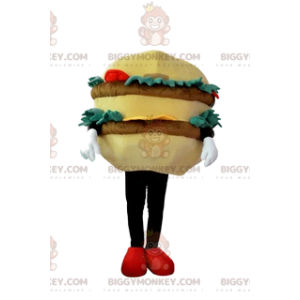 BIGGYMONKEY™ Mascottekostuum Gourmet Burger met Steak, Salade