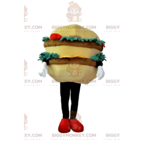 BIGGYMONKEY™ Costume da mascotte Hamburger gourmet con