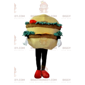 BIGGYMONKEY™ Maskotkostym Gourmetburgare med biff, sallad