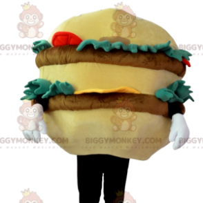 BIGGYMONKEY™ Mascot Costume Gourmet Burger με μπριζόλα, σαλάτα