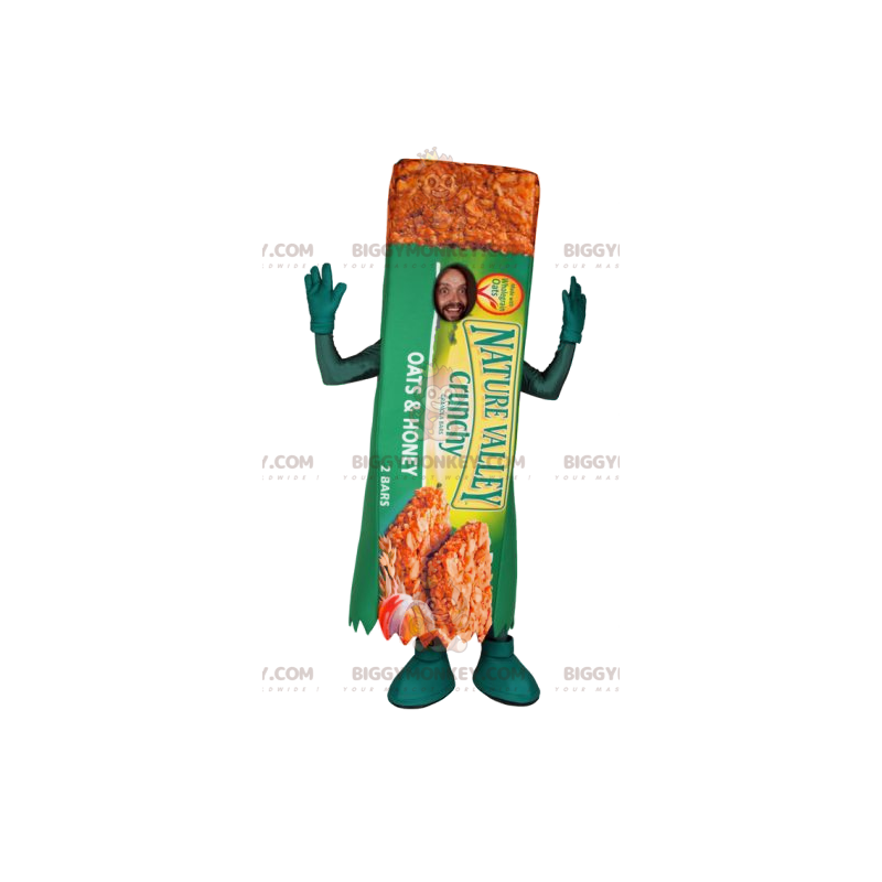 Disfraz de mascota BIGGYMONKEY™ de barra de cereales. disfraz