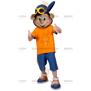 Costume de mascotte BIGGYMONKEY™ de garçon en tenue de sport