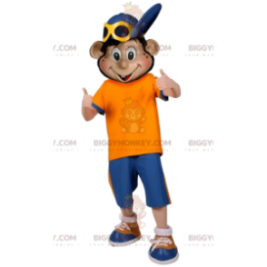 Chlapecký kostým maskota BIGGYMONKEY™ ve sportovním oblečení s