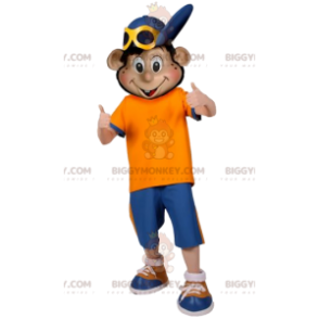 Costume de mascotte BIGGYMONKEY™ de garçon en tenue de sport