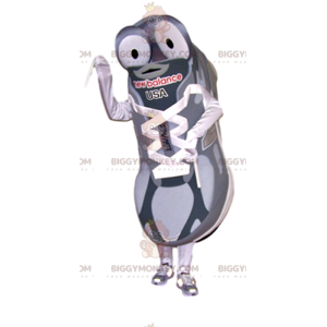 Costume de mascotte BIGGYMONKEY™ de chaussure de sport grise et