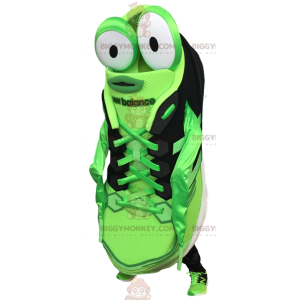 Costume mascotte BIGGYMONKEY™ Sneaker Big Eyes verde e nero -