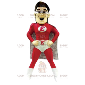 Fato de mascote de super-herói BIGGYMONKEY™ em vermelho e