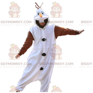 White and Brown Rabbit BIGGYMONKEY™ Mascot Costume. bunny