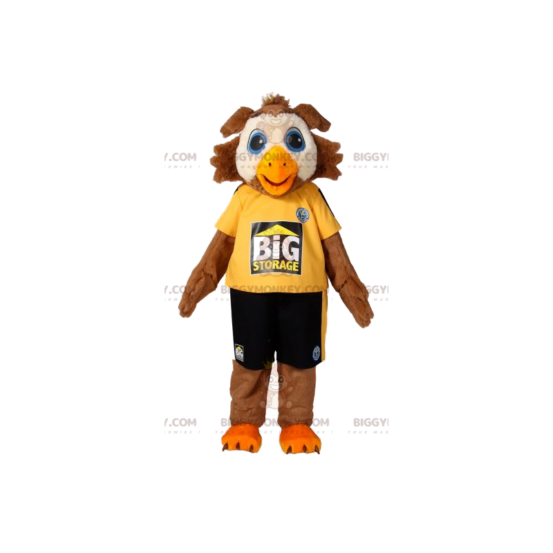 Costume de mascotte BIGGYMONKEY™ d'aigle marron en tenue de