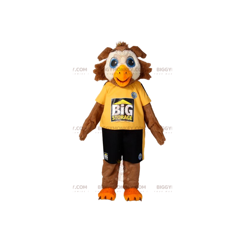 Disfraz de mascota Brown Eagle BIGGYMONKEY™ en ropa deportiva.