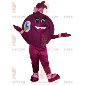 Fuchsia Ball BIGGYMONKEY™ Mascot Costume with Hair Bow! –