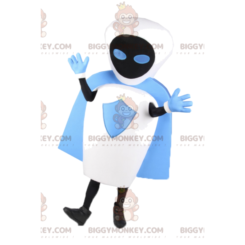 Disfraz de mascota alienígena azul y blanco BIGGYMONKEY™.