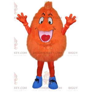 Traje de mascote de personagem de lágrima laranja BIGGYMONKEY™