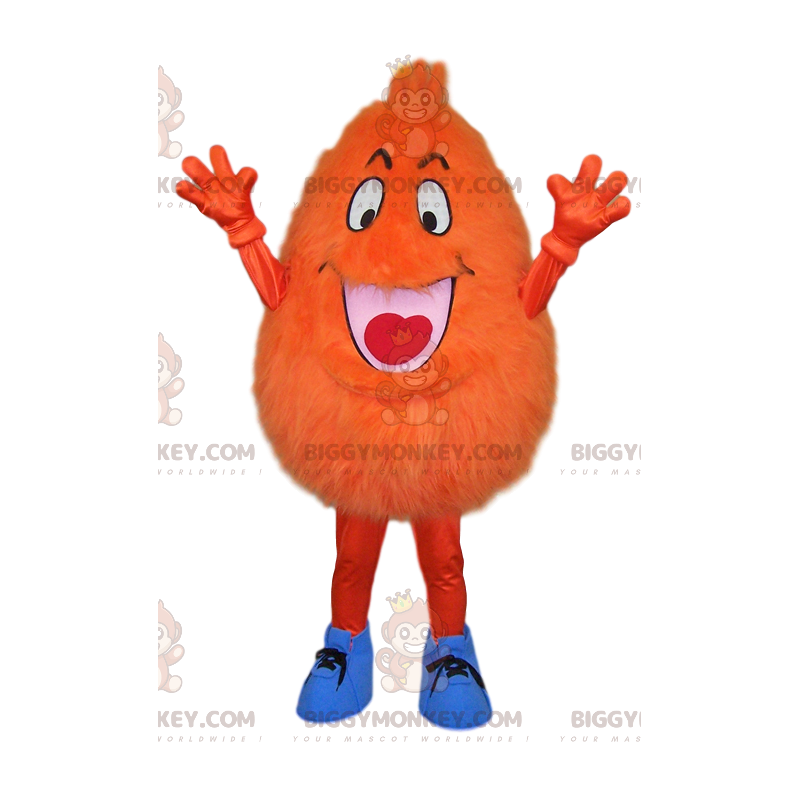 Disfraz de mascota BIGGYMONKEY™ de personaje de lágrima naranja