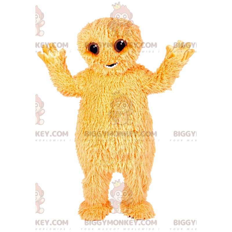 Kostým maskota BIGGYMONKEY™ Little Furry Yellow Monster. –