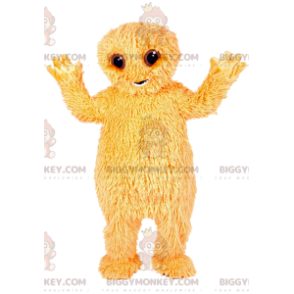 BIGGYMONKEY™ Costume da mascotte mostro giallo peloso. -
