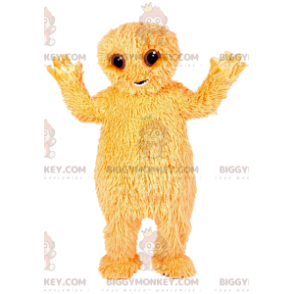 Costume de mascotte BIGGYMONKEY™ de petit monstre jaune à