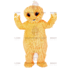 Traje de mascote de monstro amarelo peludo BIGGYMONKEY™. –