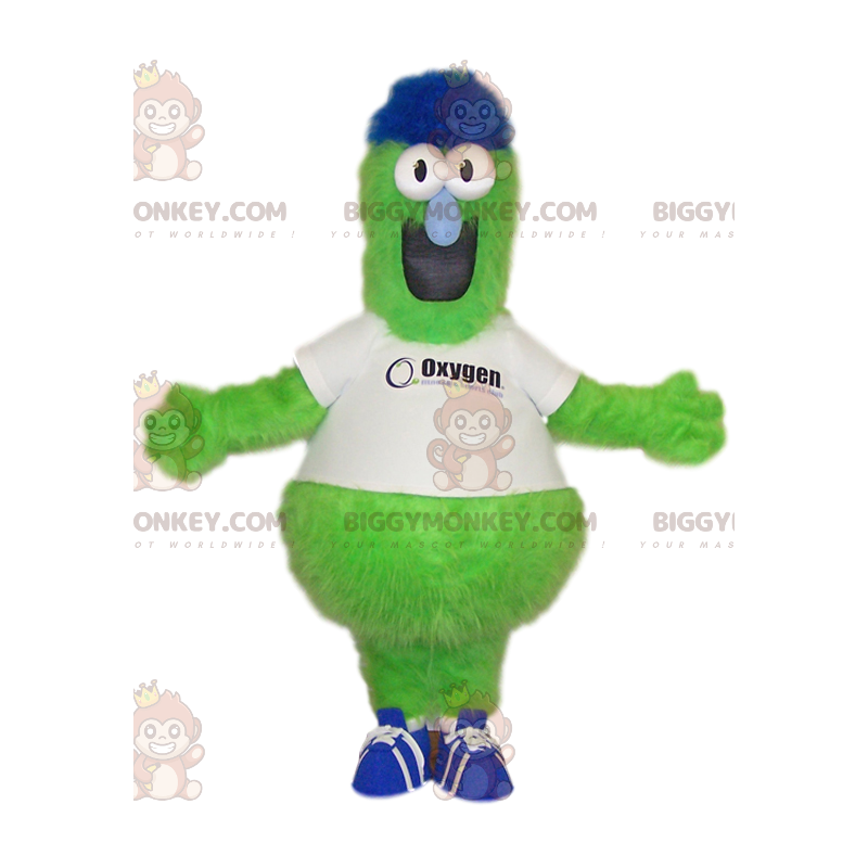 Grappig neongroen monster BIGGYMONKEY™ mascottekostuum met