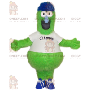 Costume de mascotte BIGGYMONKEY™ de monstre vert fluo rigolo