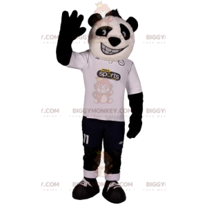 BIGGYMONKEY™ Maskottchen-Kostüm von Panda in Sportbekleidung.