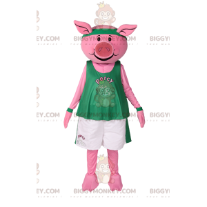 Pig BIGGYMONKEY™ maskottiasu urheiluasuissa. sian puku -